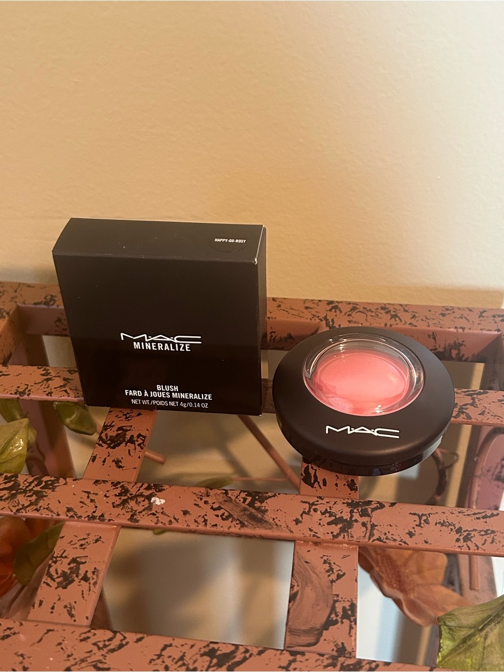 MAC Mineralize Blush HAPPY-GO-ROSY Full Size 4g / 0.14 oz New In Box Baked